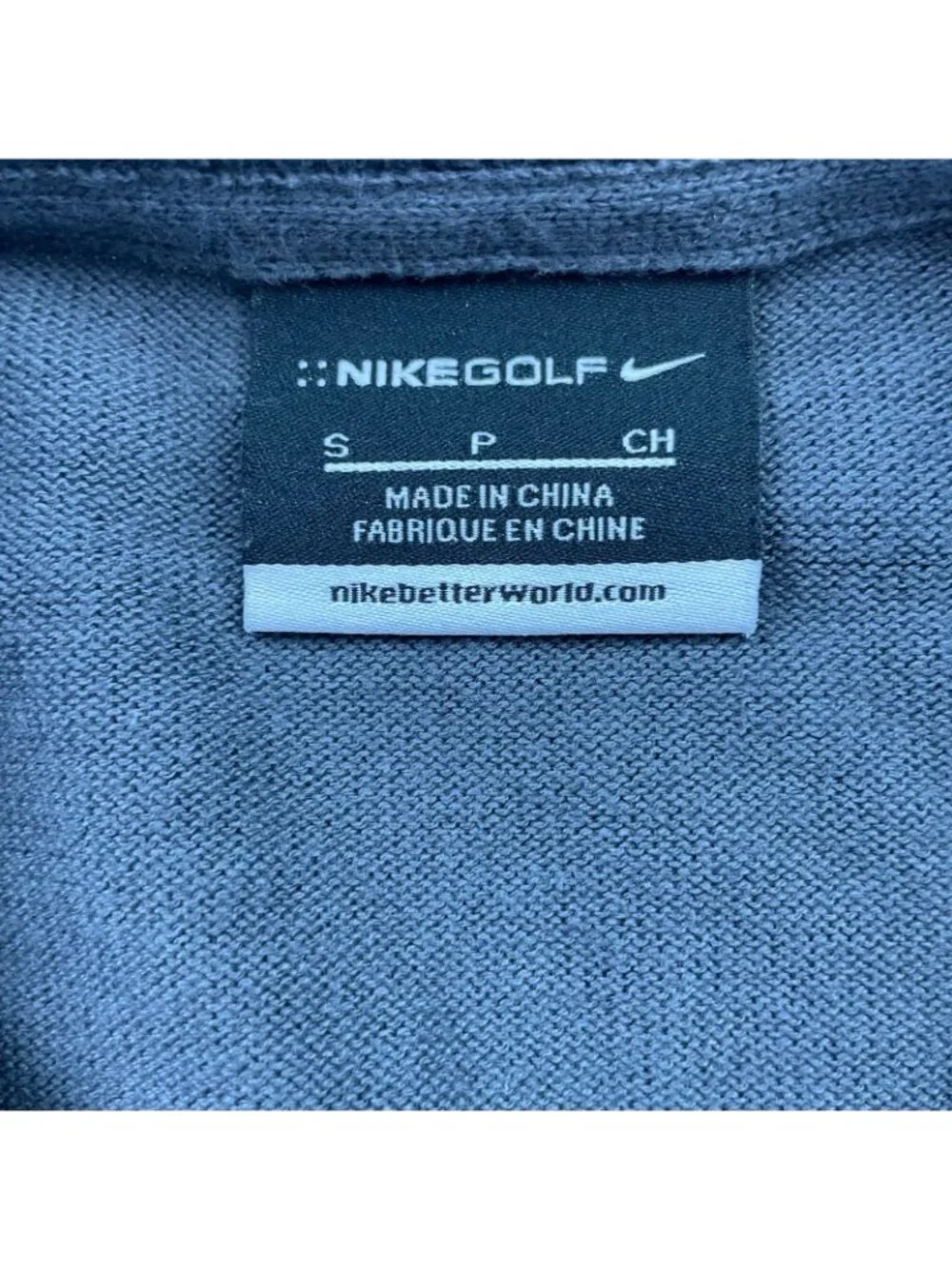 Nike Golf Men's 100% Cotton V-Neck Sweater Gray Camouflage • 803265-063 • Small